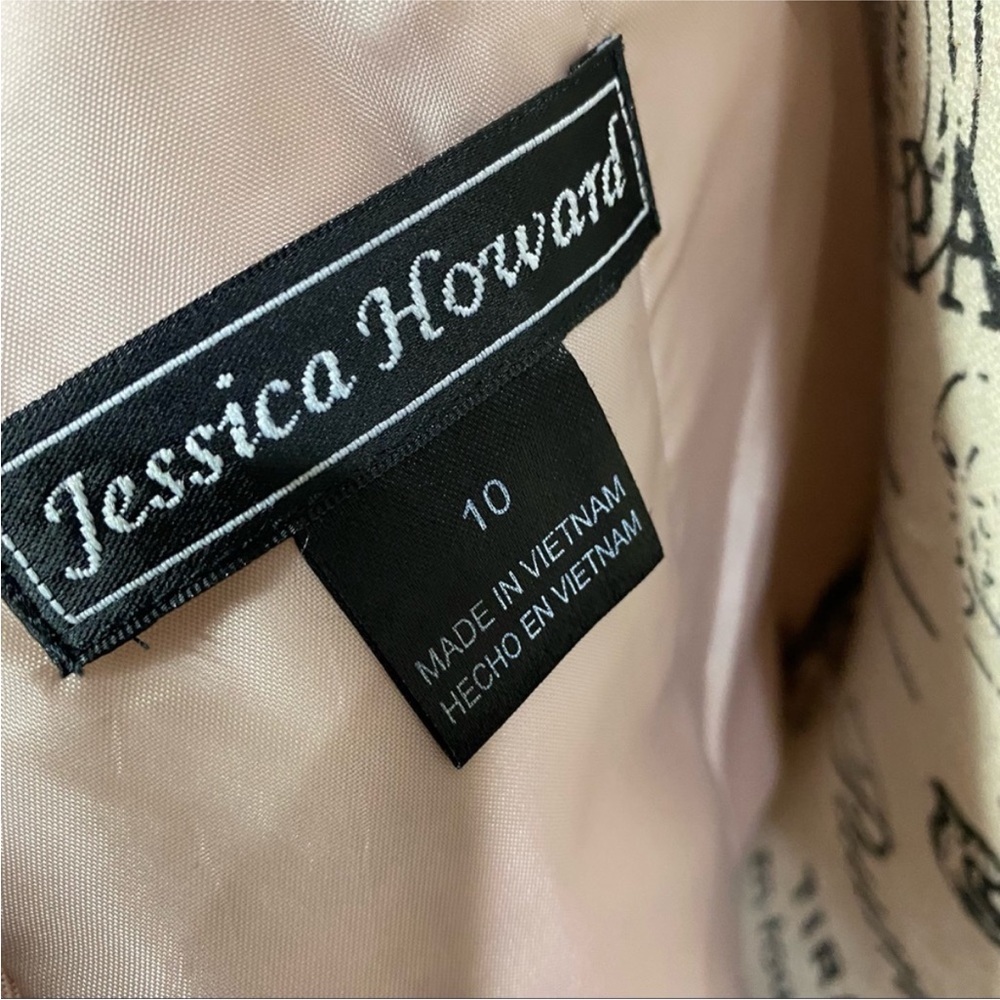 JESSICA HOWARD SLEEVELESS FLORAL MIDI FORMAL DRESS - Picture 4 of 5